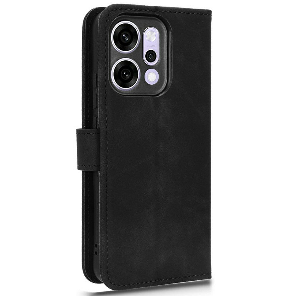 For Oppo Reno14 Pro 5G (Global) Leather Case Skin Feel Anti Drop Wallet Flip Phone Cover