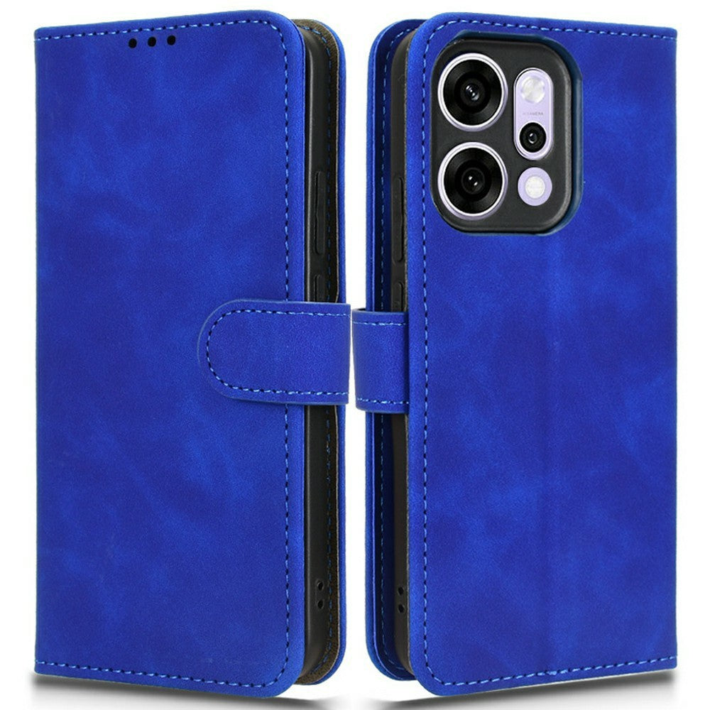 For Oppo Reno14 Pro 5G (Global) Leather Case Skin Feel Anti Drop Wallet Flip Phone Cover
