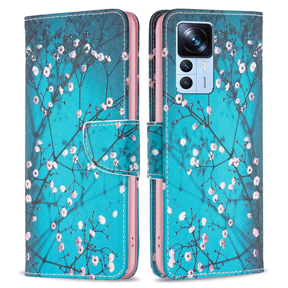 For Xiaomi 12T 5G / Redmi K50 Ultra 5G  / 12T Pro 5G Phone Case Pattern Printing PU Leather Wallet Stand Cover