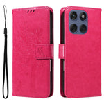 Til Motorola Edge 60 Fusion 5G / Motorola Edge 60 5G / Motorola Edge (2025) 5G / Motorola Edge 60 Pro 5G telefoncover med stand, katte træ mønster, læderpung, mobilcover