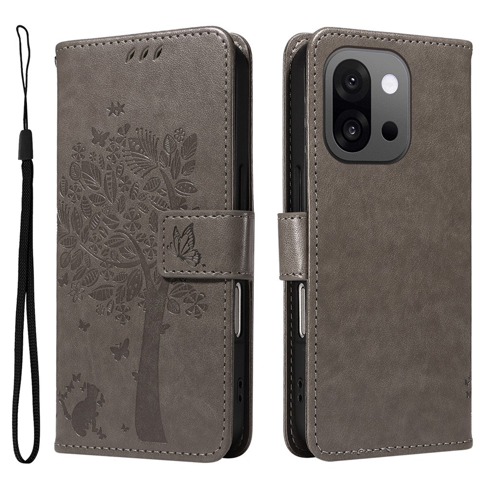 For OnePlus 13T 5G Phone Case with Stand Cat Tree Pattern Leather Wallet Mobile Cover