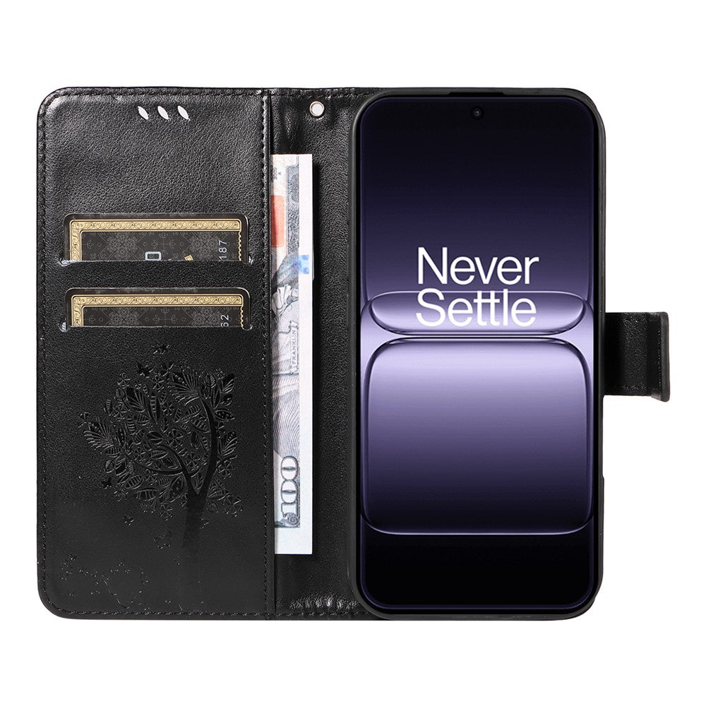 For OnePlus 13T 5G Phone Case with Stand Cat Tree Pattern Leather Wallet Mobile Cover