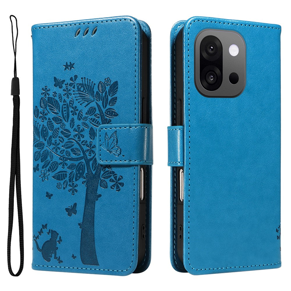 For OnePlus 13T 5G Phone Case with Stand Cat Tree Pattern Leather Wallet Mobile Cover