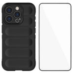 WANLONFENG For iPhone 14 Pro Max TPU Case  HD Series Anti Slip Phone Cover with Tempered Glass