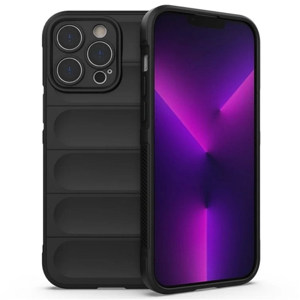WANLONFENG For iPhone 14 Pro Max TPU Case  HD Series Anti Slip Phone Cover with Tempered Glass