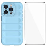WANLONFENG For iPhone 14 Pro Max TPU Case  HD Series Anti Slip Phone Cover with Tempered Glass