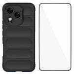 WANLONFENG For Honor 400 Lite 5G TPU Case  HD Series Anti Slip Phone Cover with Tempered Glass