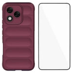 WANLONFENG For Honor 400 Lite 5G TPU Case  HD Series Anti Slip Phone Cover with Tempered Glass