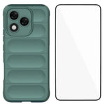 WANLONFENG For Honor 400 Lite 5G TPU Case  HD Series Anti Slip Phone Cover with Tempered Glass