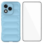 WANLONFENG For Honor 400 Lite 5G TPU Case  HD Series Anti Slip Phone Cover with Tempered Glass