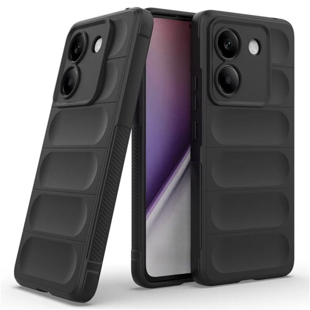 WANLONFENG For Xiaomi Poco M7 Pro 5G TPU Case  HD Series Anti Slip Phone Cover with Tempered Glass