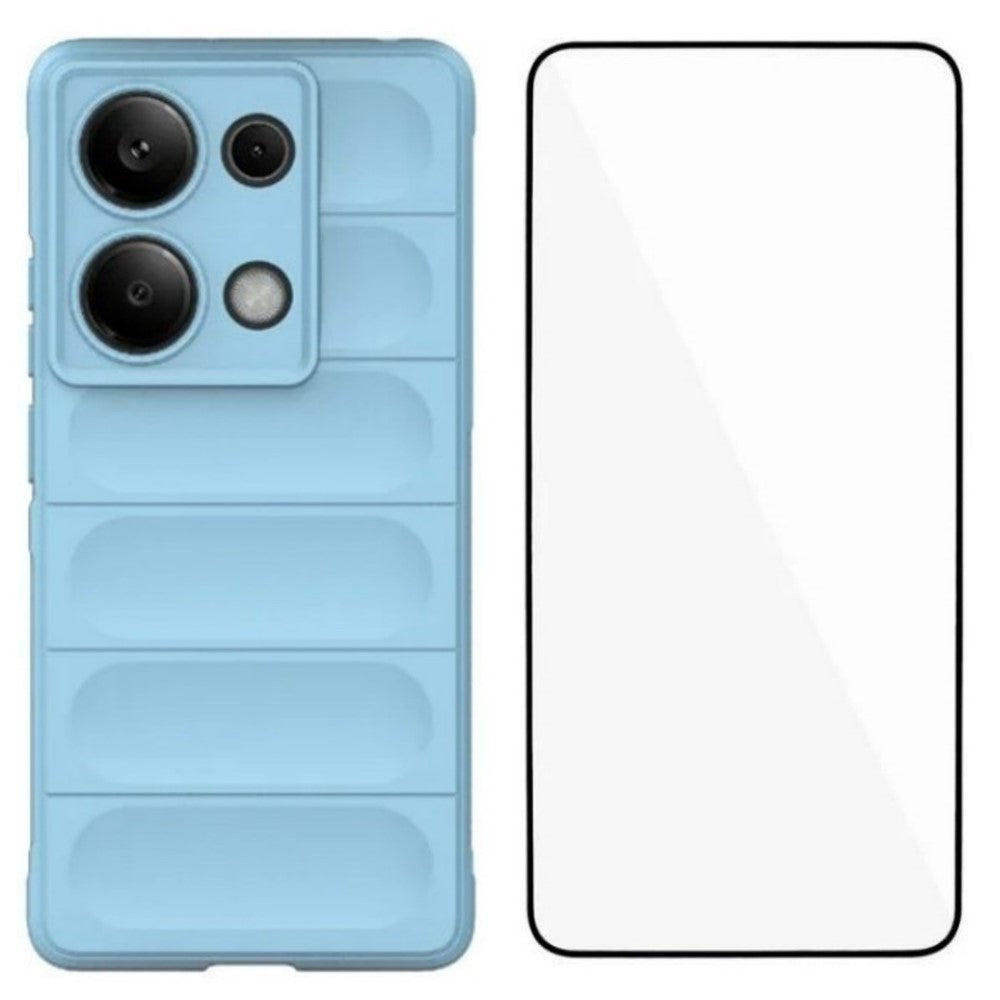 WANLONFENG For Xiaomi Redmi Note 14S 4G TPU Case  HD Series Anti Slip Phone Cover with Tempered Glass
