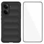 WANLONFENG For Xiaomi Poco X7 Pro 5G / Xiaomi Redmi Turbo 4 5G TPU Case  HD Series Anti Slip Phone Cover with Tempered Glass