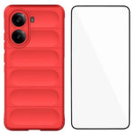 WANLONFENG For Xiaomi Poco X7 Pro 5G / Xiaomi Redmi Turbo 4 5G TPU Case  HD Series Anti Slip Phone Cover with Tempered Glass