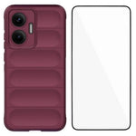 WANLONFENG For Xiaomi Poco F7 5G / Redmi Turbo 4 Pro 5G TPU Case  HD Series Anti Slip Phone Cover with Tempered Glass