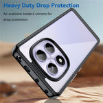 WANLONFENG For Xiaomi Redmi Note 14 Pro 4G Phone Case  XC Series TPU Acrylic Cover with Tempered Glass (Big Lens Hole)
