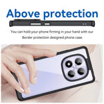 WANLONFENG For Xiaomi Redmi Note 14 Pro 4G Phone Case  XC Series TPU Acrylic Cover with Tempered Glass (Big Lens Hole)