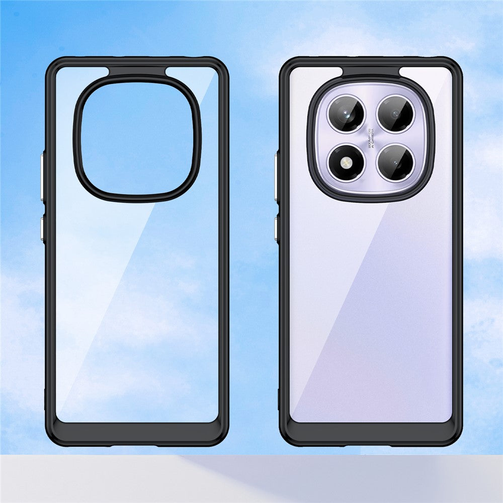 WANLONFENG For Xiaomi Redmi Note 14 Pro 4G Phone Case  XC Series TPU Acrylic Cover with Tempered Glass (Big Lens Hole)