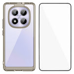WANLONFENG For Xiaomi Redmi Note 14 Pro 4G Phone Case  XC Series TPU Acrylic Cover with Tempered Glass (Big Lens Hole)