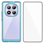 WANLONFENG For Xiaomi Redmi Note 14 Pro 4G Phone Case  XC Series TPU Acrylic Cover with Tempered Glass (Big Lens Hole)