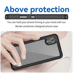 WANLONFENG för Samsung Galaxy Xcover7 mobilskal XC-serien TPU akrylskal med härdat glas (stort linshål)