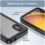 WANLONFENG för Samsung Galaxy Xcover7 mobilskal XC-serien TPU akrylskal med härdat glas (stort linshål)