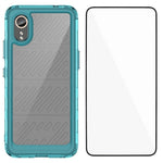 WANLONFENG för Samsung Galaxy Xcover7 mobilskal XC-serien TPU akrylskal med härdat glas (stort linshål)