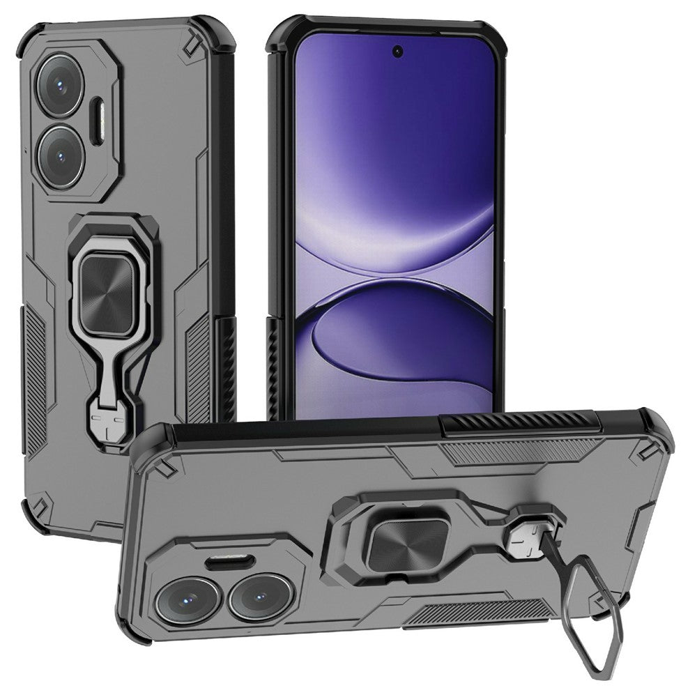 For Xiaomi Poco F7 5G / Redmi Turbo 4 Pro 5G Case Rotatable Ring Kickstand PC + TPU Shockproof Phone Cover