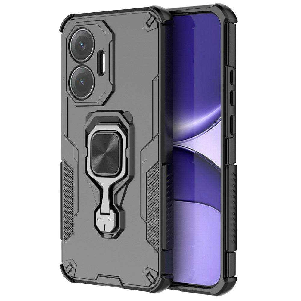 For Xiaomi Poco F7 5G / Redmi Turbo 4 Pro 5G Case Rotatable Ring Kickstand PC + TPU Shockproof Phone Cover