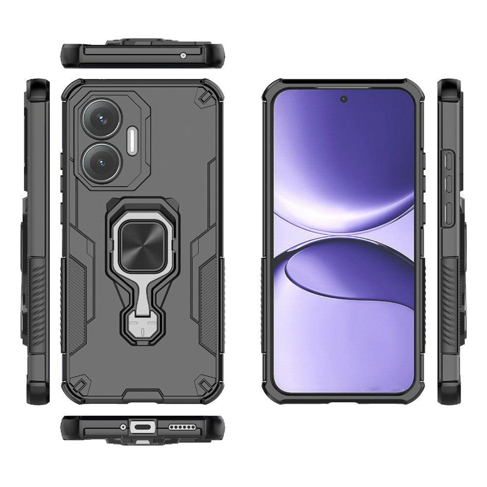 For Xiaomi Poco F7 5G / Redmi Turbo 4 Pro 5G Case Rotatable Ring Kickstand PC + TPU Shockproof Phone Cover
