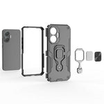 For Xiaomi Poco F7 5G / Redmi Turbo 4 Pro 5G Case Rotatable Ring Kickstand PC + TPU Shockproof Phone Cover