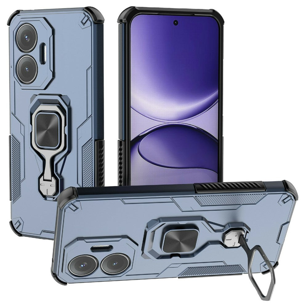 For Xiaomi Poco F7 5G / Redmi Turbo 4 Pro 5G Case Rotatable Ring Kickstand PC + TPU Shockproof Phone Cover