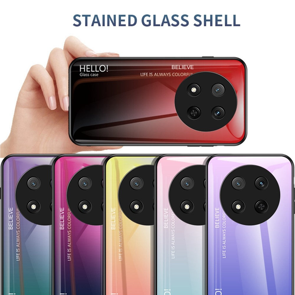 For Honor Magic7 Lite 5G / X9c 5G / X60 Pro 5G Case Anti-Scratch Tempered Glass + PC + TPU Phone Cover