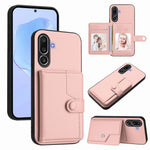 For Samsung Galaxy M56 5G Case RFID Blocking Card Holder Kickstand TPU + PU Leather Phone Back Cover