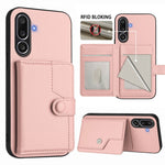 For Samsung Galaxy M56 5G Case RFID Blocking Card Holder Kickstand TPU + PU Leather Phone Back Cover