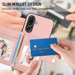 For Samsung Galaxy M56 5G Case RFID Blocking Card Holder Kickstand TPU + PU Leather Phone Back Cover