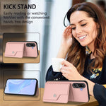 For Samsung Galaxy M56 5G Case RFID Blocking Card Holder Kickstand TPU + PU Leather Phone Back Cover