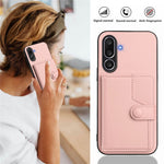 For Samsung Galaxy M56 5G Case RFID Blocking Card Holder Kickstand TPU + PU Leather Phone Back Cover