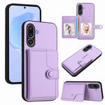 For Samsung Galaxy M56 5G Case RFID Blocking Card Holder Kickstand TPU + PU Leather Phone Back Cover