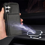 For Samsung Galaxy A35 5G Case Card Holder Kickstand PU Leather + TPU Phone Cover