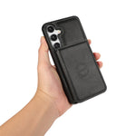For Samsung Galaxy A35 5G Case Card Holder Kickstand PU Leather + TPU Phone Cover