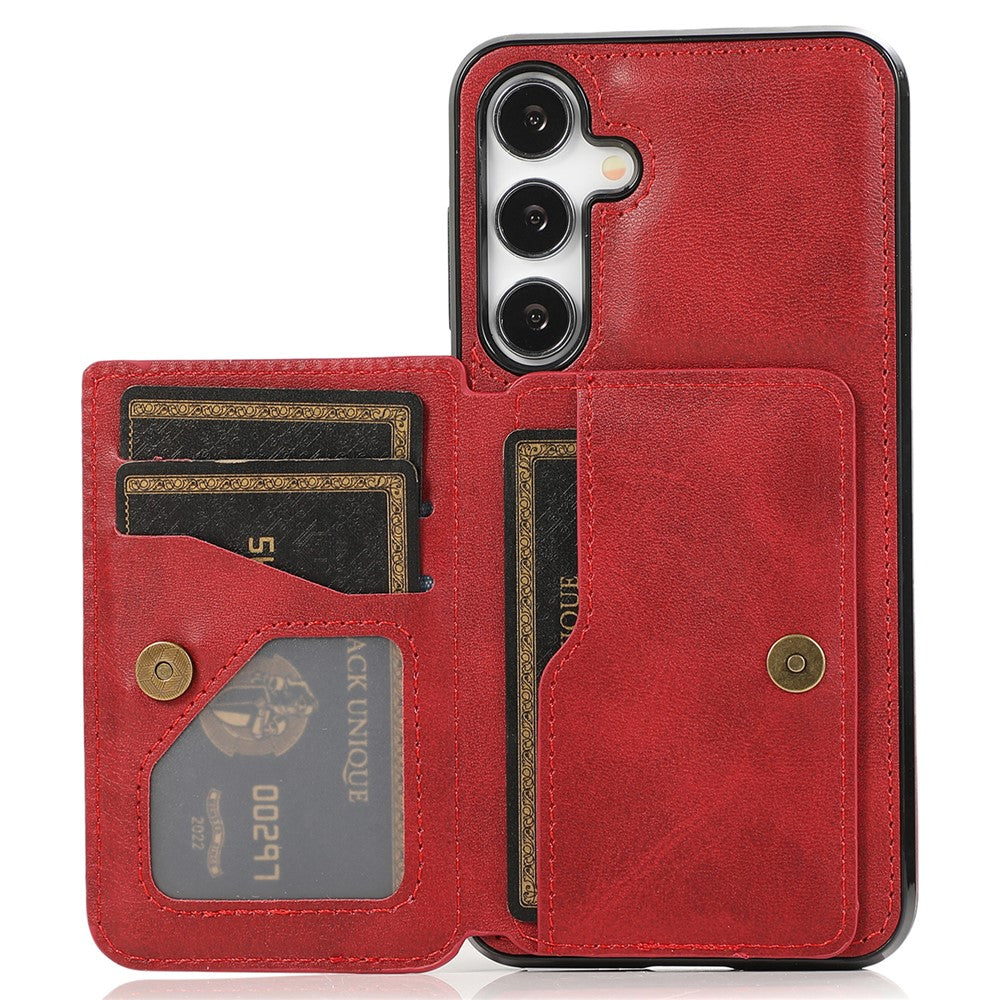 For Samsung Galaxy A35 5G Case Card Holder Kickstand PU Leather + TPU Phone Cover