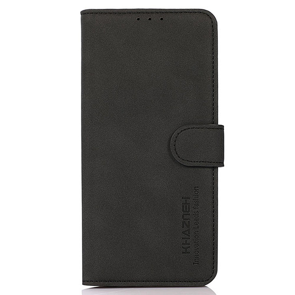 KHAZNEH tekstureret PU-læderskal til Samsung Galaxy S23 Ultra med magnetisk spænde, foldbart stativ og fuldt beskyttende tegnebogsetui til mobiltelefon