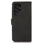 KHAZNEH tekstureret PU-læderskal til Samsung Galaxy S23 Ultra med magnetisk spænde, foldbart stativ og fuldt beskyttende tegnebogsetui til mobiltelefon