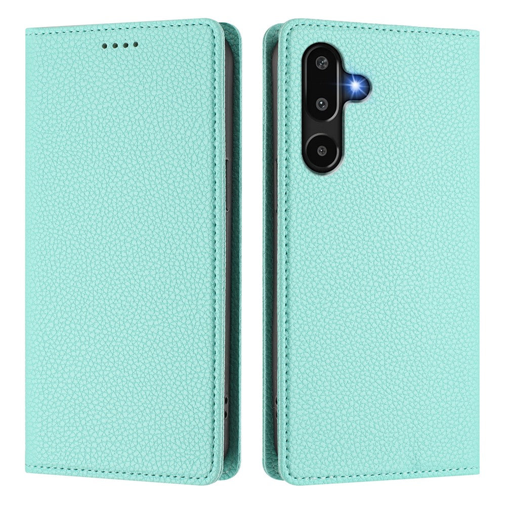 Til Samsung Galaxy M16 5G / Galaxy F16 5G Pung Etui RFID Blokerende Litchi Tekstur Læder Mobilcover