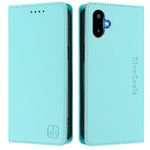 Til Samsung Galaxy M06 5G / Galaxy F06 5G læderetui RINACASIS RC01 Telefoncover med RFID-blokerende pungstander