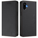 Til Samsung Galaxy M06 5G / Galaxy F06 5G læderetui RINACASIS RC01 Telefoncover med RFID-blokerende pungstander