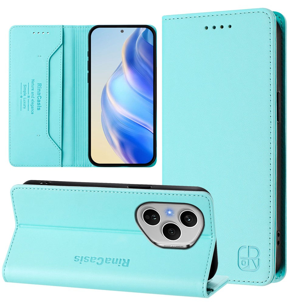 For Honor 400 Pro 5G (Global) Leather Case RINACASIS RC01 Phone Cover with RFID Blocking Wallet Stand