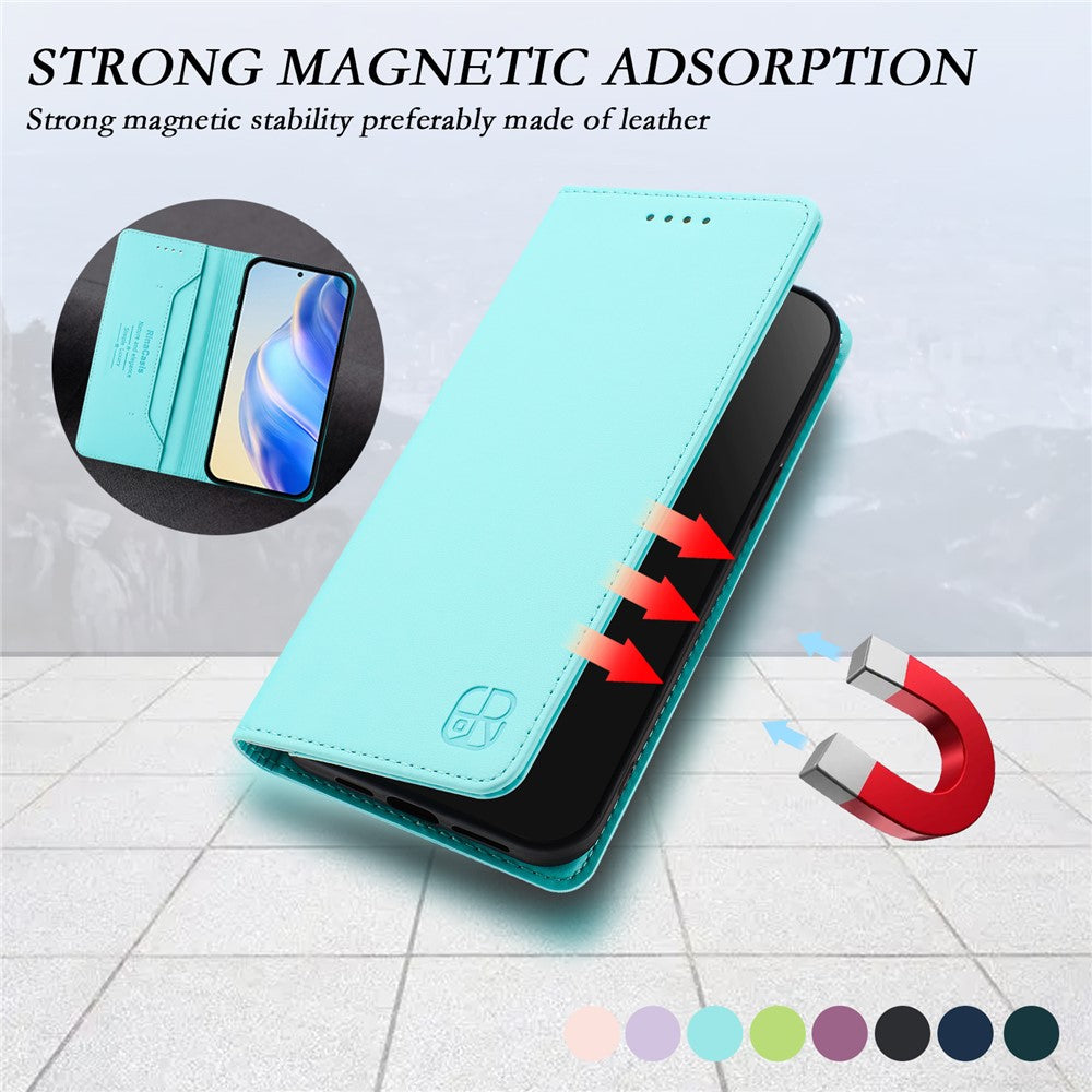 For Honor 400 Pro 5G (Global) Leather Case RINACASIS RC01 Phone Cover with RFID Blocking Wallet Stand