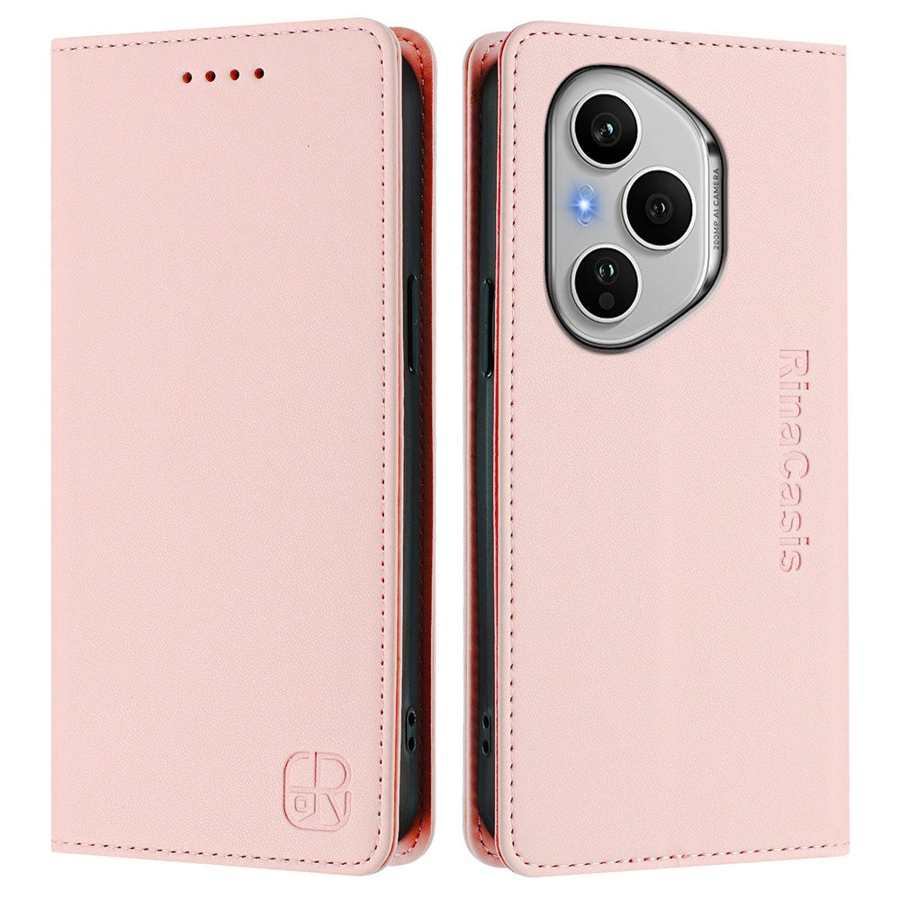 For Honor 400 Pro 5G (Global) Leather Case RINACASIS RC01 Phone Cover with RFID Blocking Wallet Stand